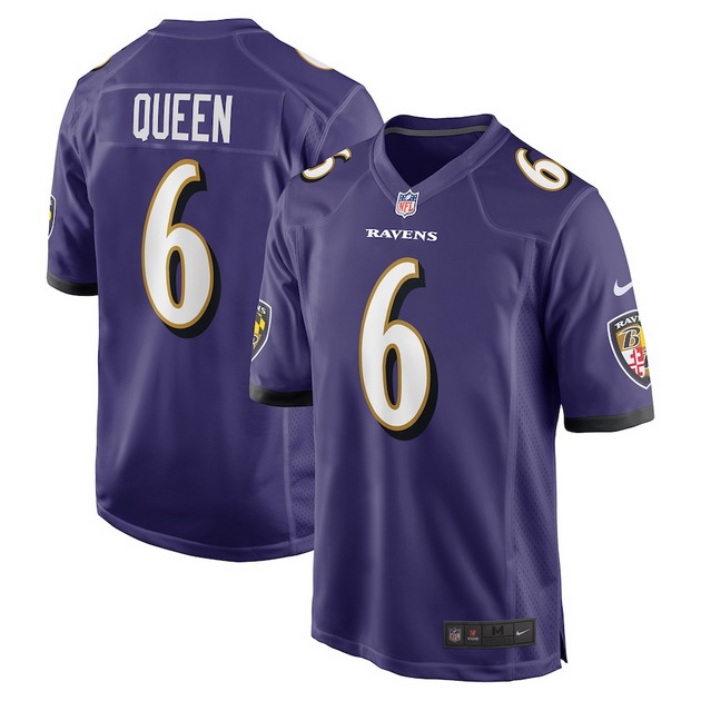 mens nike patrick queen purple baltimore ravens game player jersey